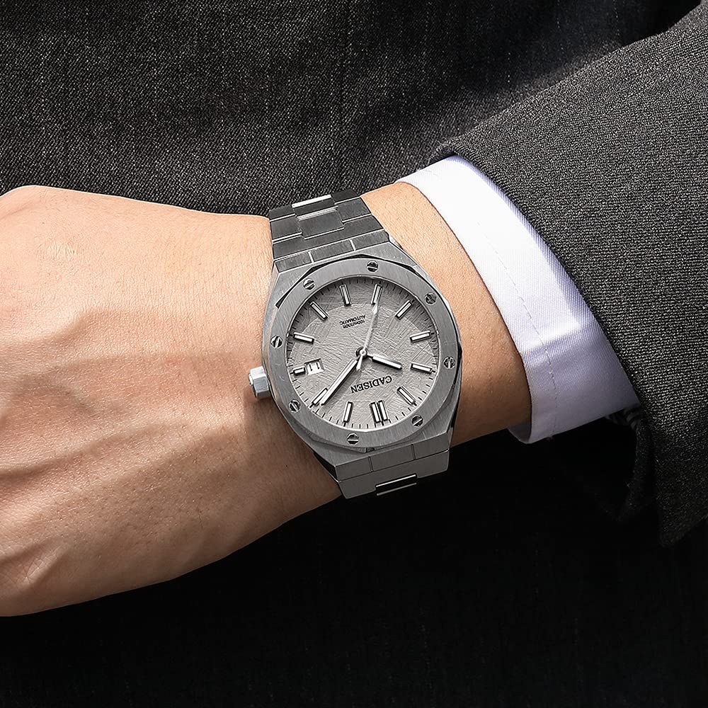 Cadisen Сделано в MIYOTA8215 Royal German Retro Водонепроницаемый до 10 Корпус Водонепроницаемый Шестигранный Корпус Нержавеющая Сталь Сапфир Совершеннолетие Подарок C8193