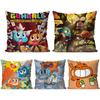 Мультфильм Удивительный ГамболНаволочка Квадратная подушка Спальня Диван Досуг Комфортная подушка Автомобиль Гостиная Украшение дома 40X40