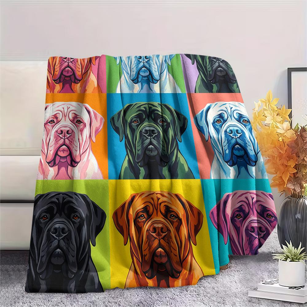 Colorful nine grid cat dog Print Flannel Blanket,High quality Comfortable for All Seasons,Home Decor,Warmth and Comfort,Perfect for Christmas Gifts