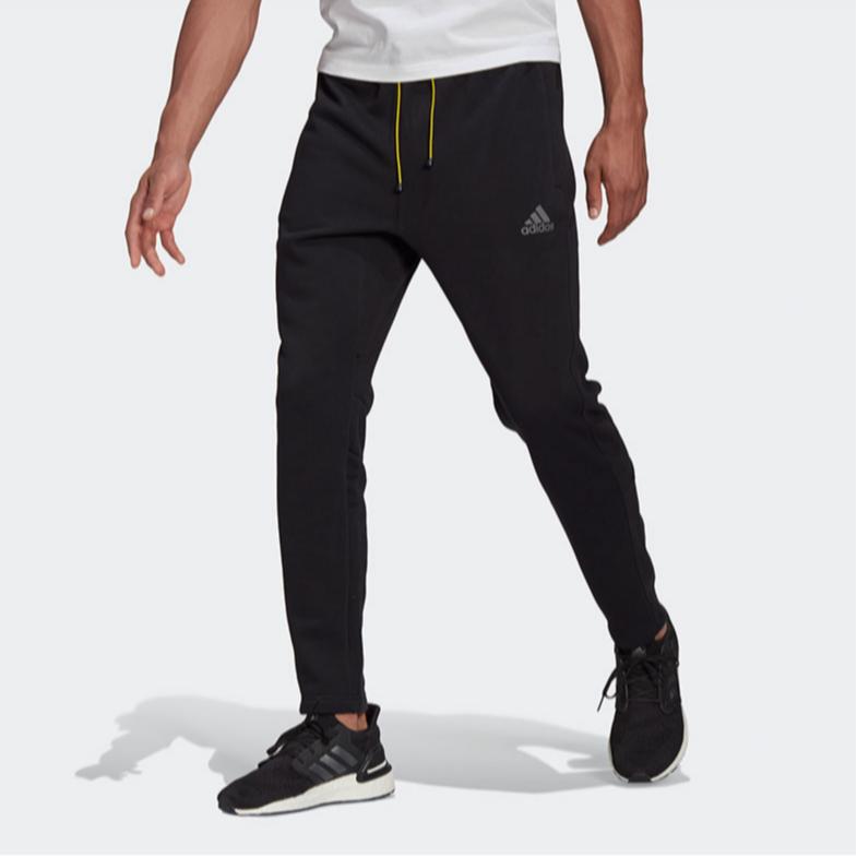 adidas Однотонные спортивные повседневные брюки со шнуровкой для тренировок, мужские брюки черного цвета GL5694