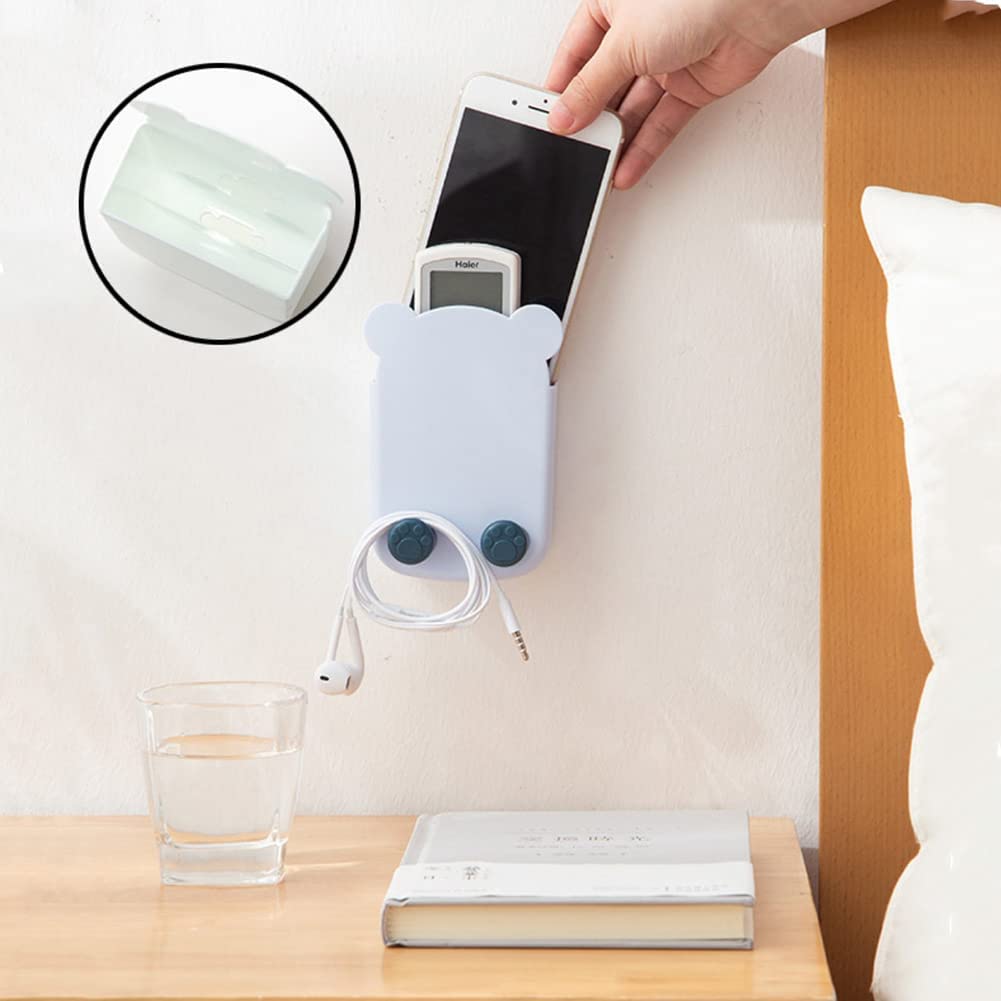 Мультяшный дырокол, настенный ящик для хранения, органайзер, пульт дистанционного управления телевизором, держатель для зарядки мобильного телефона в форме медведя