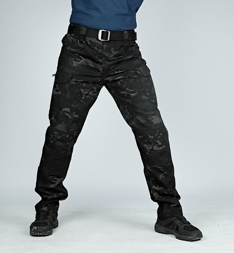 Men's Tactical Camouflage Multi-Pocket Outdoor Work Pants - Wear-Resistant IX7 for Spring/Summer