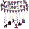 Halloween Decoration Halloween Decoration Happy Halloween Halloween Decoration Spiral Garland Set of 9 Hanging Banner Decoration Stylish Accessory