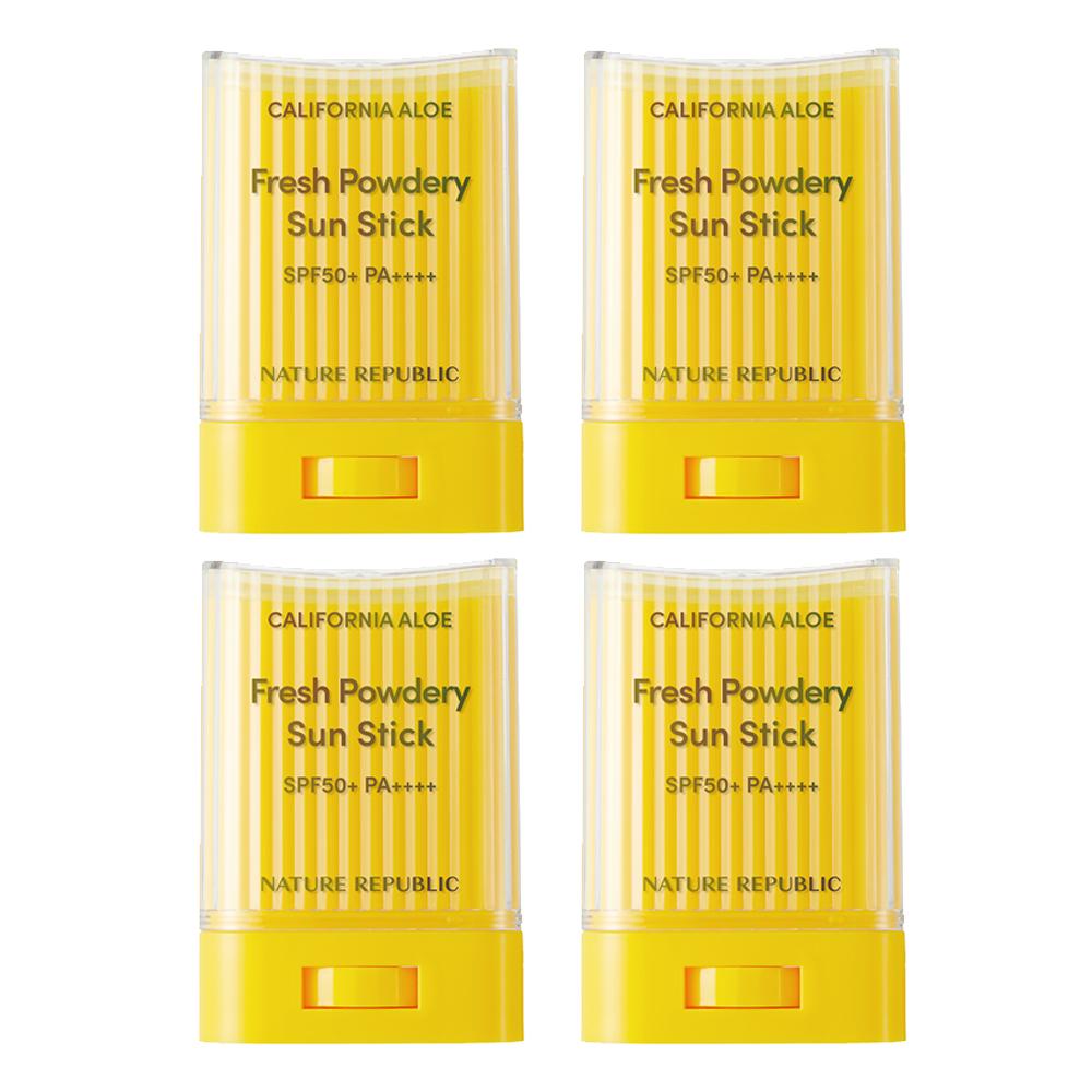 Nature Republic California Aloe Fresh Пудровый солнцезащитный стик SPF50+PA++++