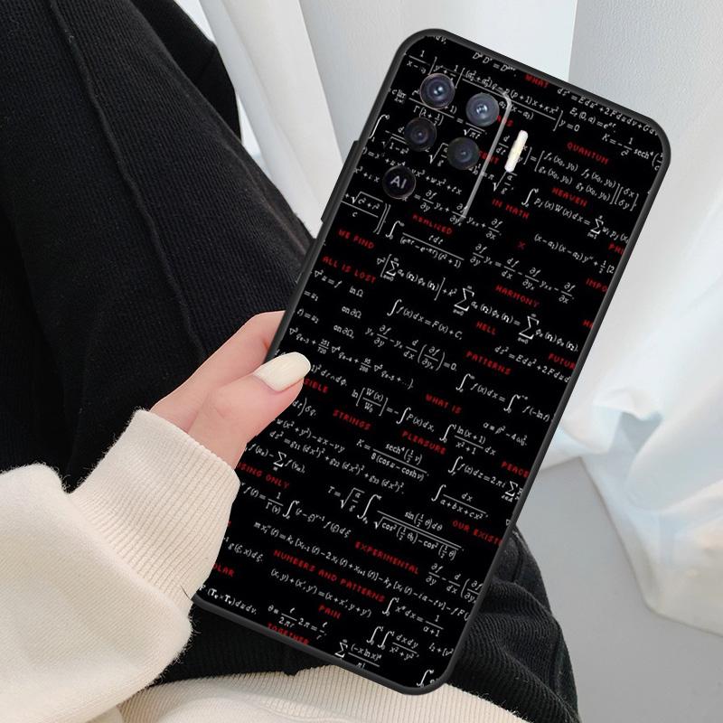 E=mc2 Mathematical Physical formula Case For Oppo A18 A38 A58 A78 A98 A80 A60 A40 A96 A76 A16 A94 A74 A54 A15 A17 A57 A77 A5 Pro