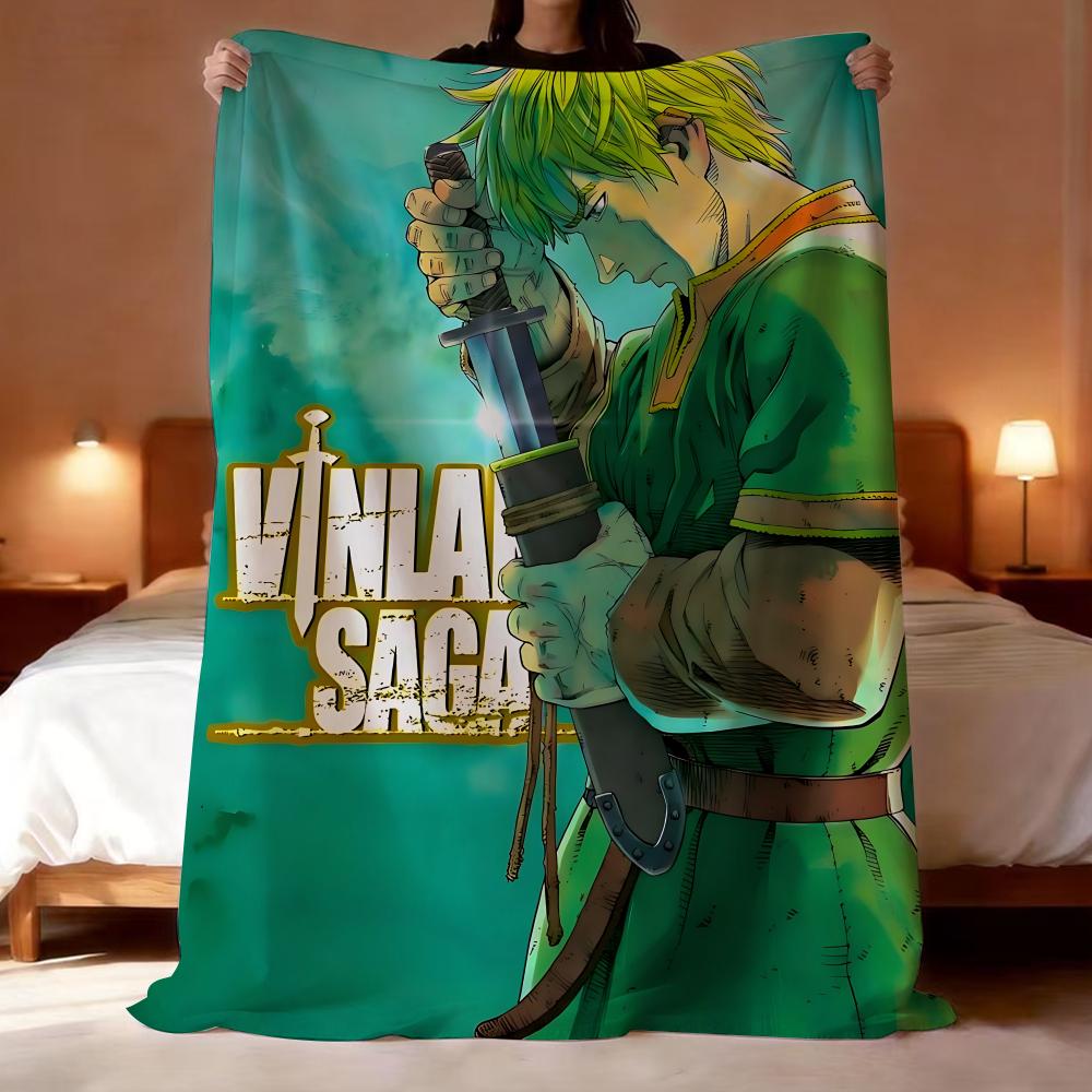 Мультяшное одеяло VINLAND SAGA, легкое, 240 г, фланелевое, мягкое, приятное для кожи, для летнего охлаждения