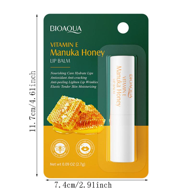 Медовый бальзам для губ с витамином Е, противопотрескавшийся, увлажняющий и увлажняющий бальзам для губ