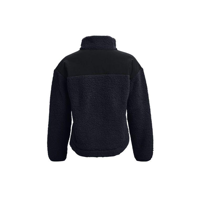 Under Armour Fleece High Collar Training Sports Jacket Women Jackets Black Purple 1366951-590