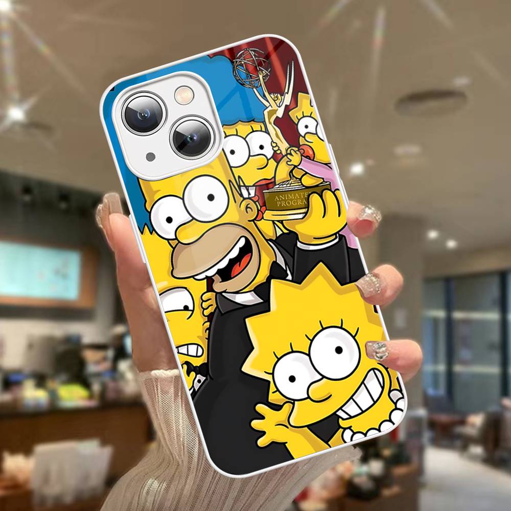 Мультяшный The S-Simpsons Закаленное Стекло Для Iphone 14 13 12 11 Pro Mini XS MAX 14Plus X XS XR Чехол