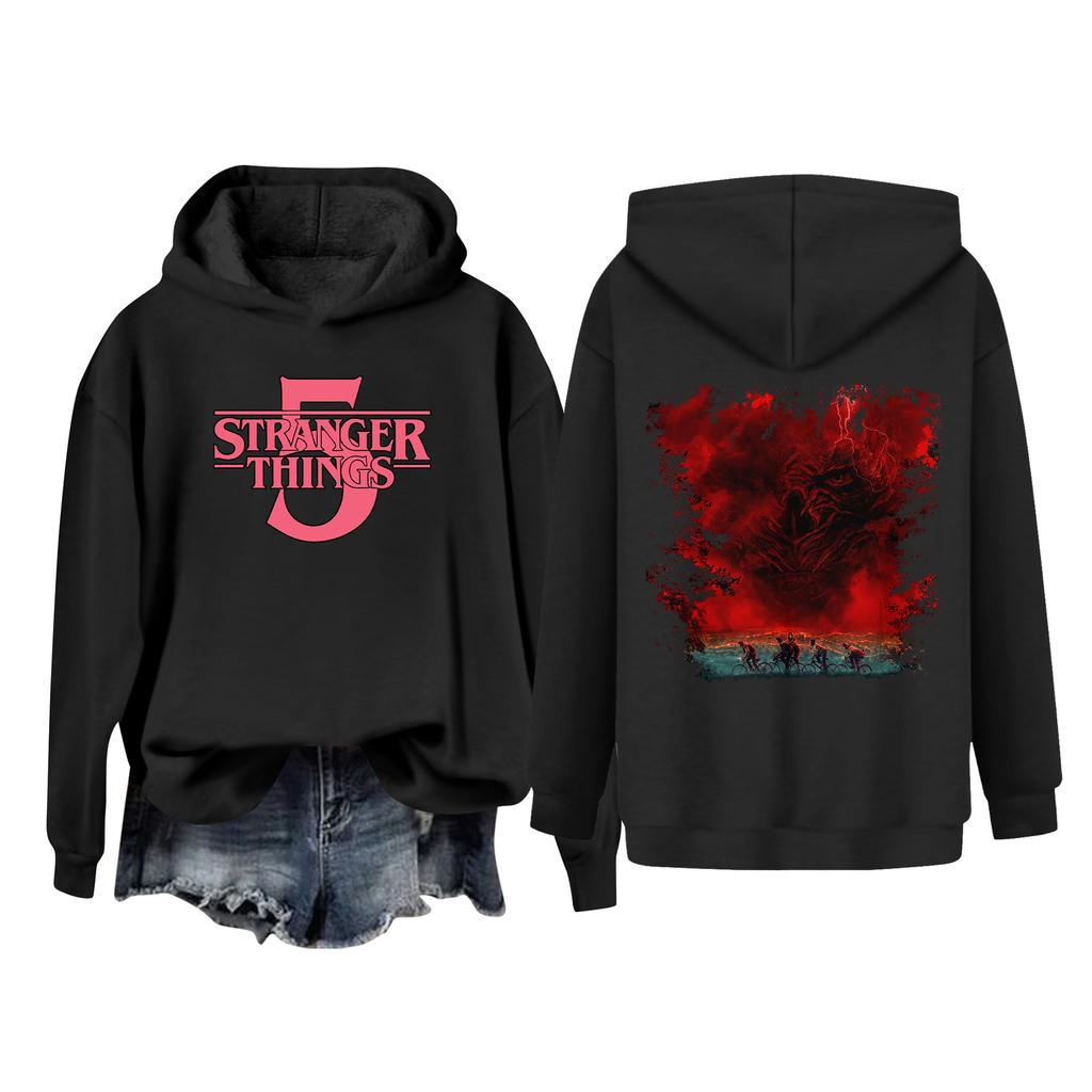 Women's Casual Fashion Wine Turkey Family Thanksgiving Print Long Sleeve O-Neck Pullover Hoodies