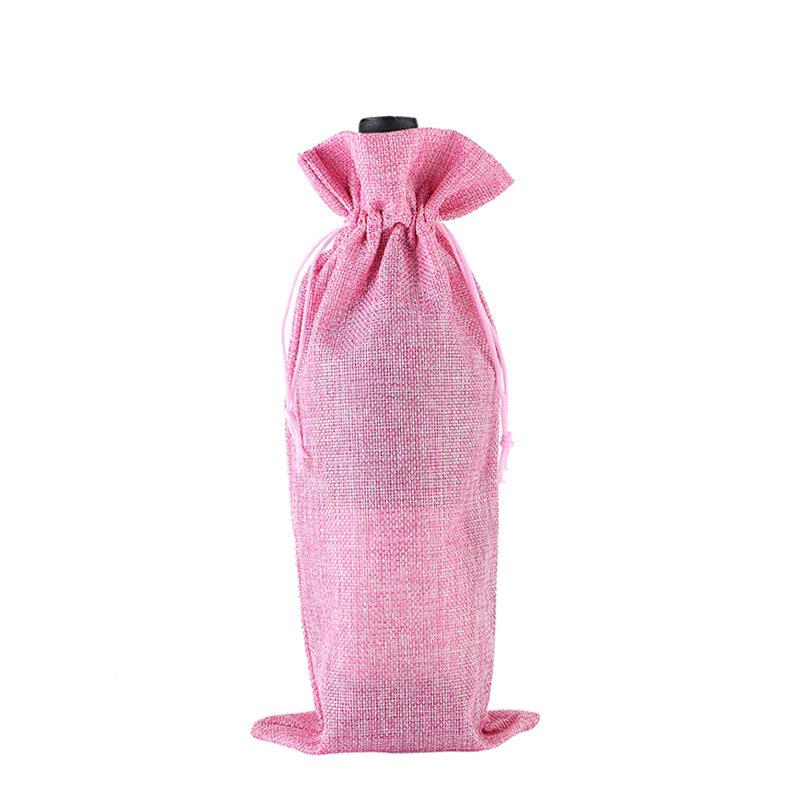 Новые винные пакеты, чехлы для бутылок красного вина, подарочный мешочек для шампанского, мешковина, упаковочный мешок, свадебное украшение для вечеринки, винные пакеты