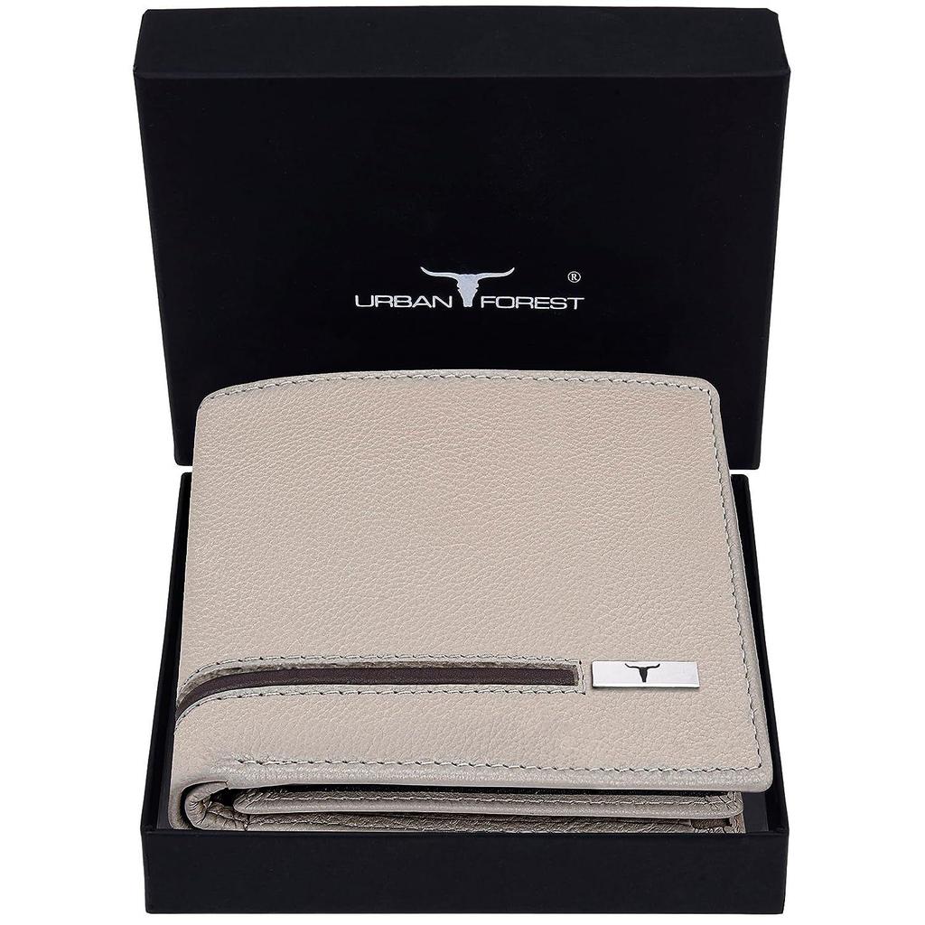 URBAN FOREST Stag Sand/Red Leather Wallet for Men