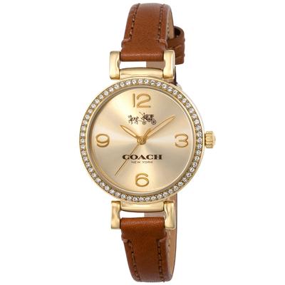Часы MADISON Gold Dial Stainless Steel Quartz 32MM Watch 14502650 Brown [Coach] Женские [Товар]