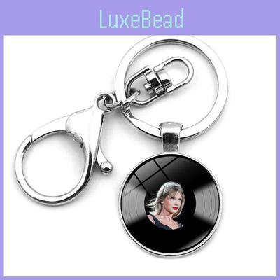 Элегантный брелок для ключей в виде виниловой пластинки Тейлор Свифт, креативный подарок, цинковый сплав, современный простой дизайн