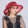 Veil Edge Sun Hat Ladies Summer Flower Organza Top Hat Beach Uv Protection Sun Hat