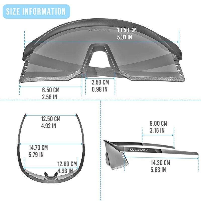 Queshark 4 линзы/набор, мужские и женские поляризационные солнцезащитные очки для велоспорта, спортивные MTB велосипедные очки, очки для езды на шоссейном велосипеде, очки QE58-01