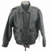 Houston Leather Jacket Flight Riders 40R Men M Black Rib Hem HILTON Tag(USED)