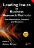 The Leading Issues In Business Research Methods Book