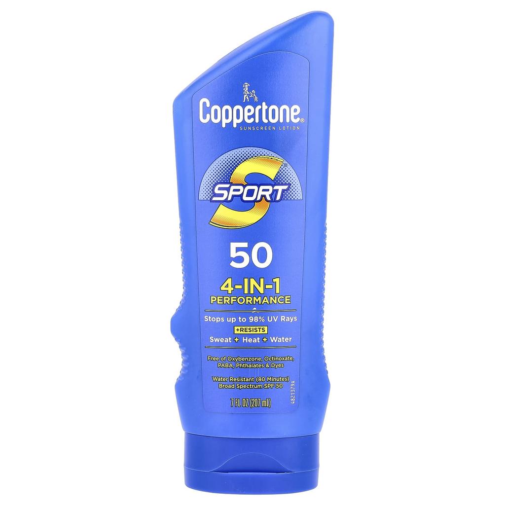 Спорт, Солнцезащитный крем, 4-в-1, SPF 50, 207 мл(7 жидких унций)