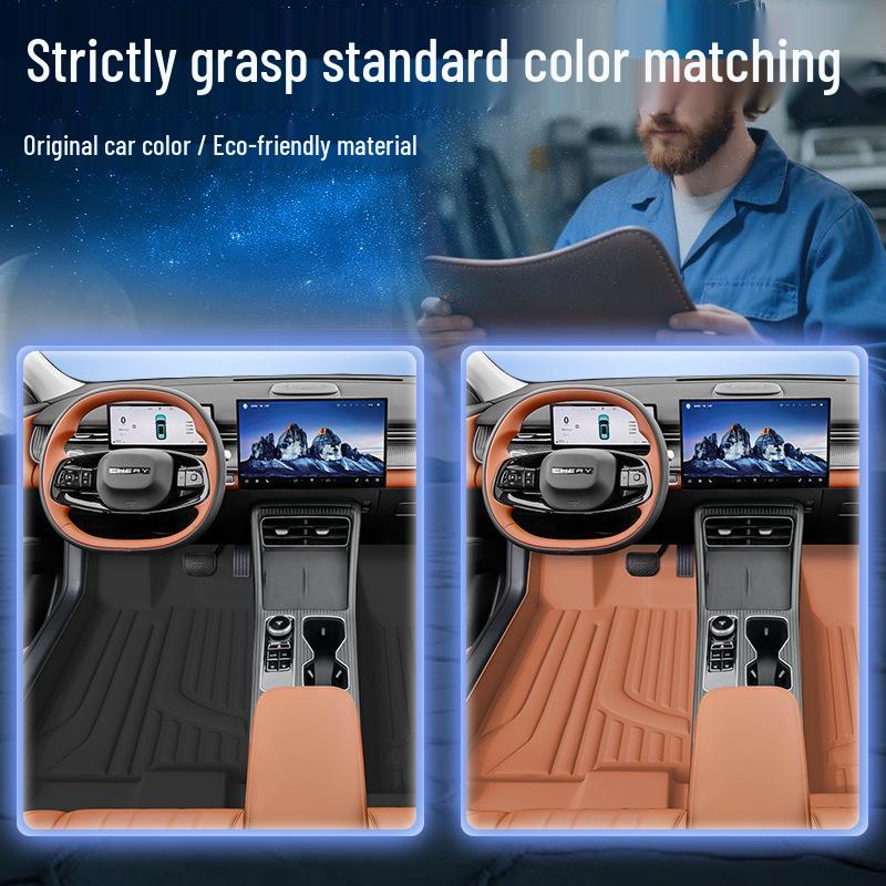 Экологичные пылезащитные автомобильные коврики для Chery Tiggo 8 - Двухслойные кожаные аксессуары для интерьера