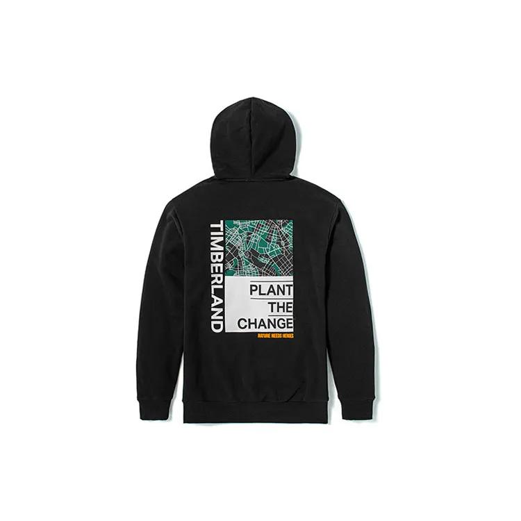 Timberland Sweatshirts Men's Black Hooded Moderate Other (Unisex) Sweatshirts A42XR 001