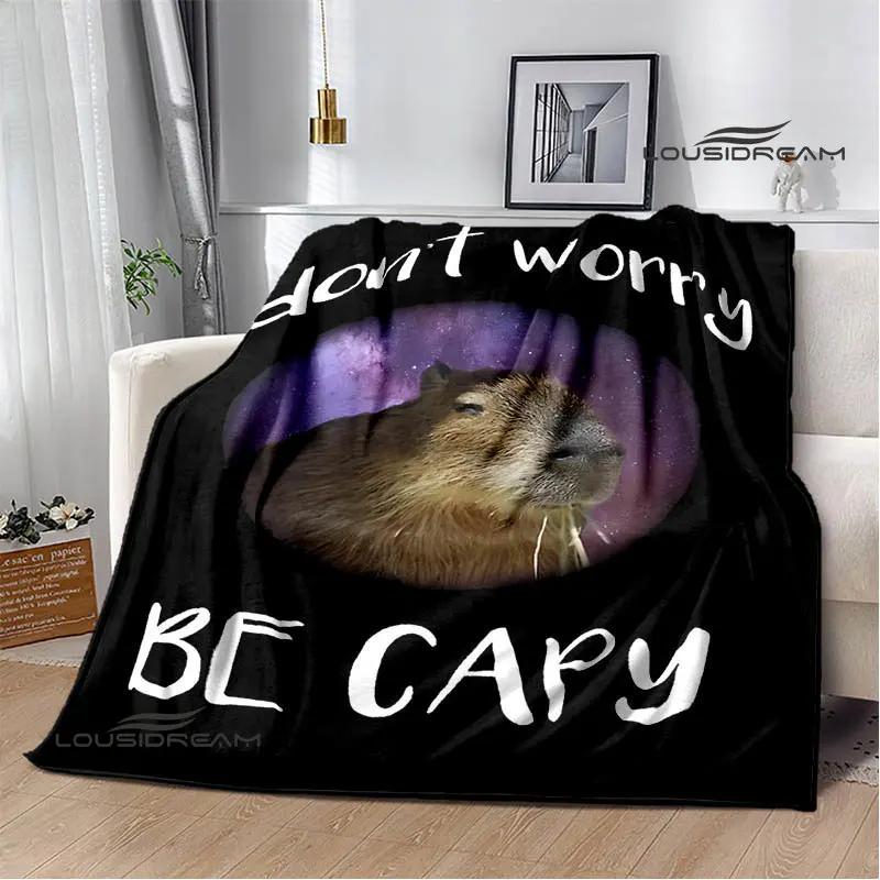 The Capybara Club Anime blanket throw cubre cama Warm blankets for beds Picnic blanket birthday gift