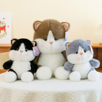 Милая плюшевая игрушка котик персикового цвета, подарок на день рождения для детей, кукла для игрового автомата, подарок для мероприятия, домашняя подушка