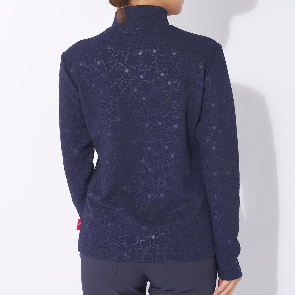 Marie Claire Women's Puffy Jacquard Mock Neck Shirt 734527