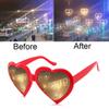 Love Heart Shaped Effects Glasses Watch The Lights Change To Heart Shape At Night Diffraction Glasses Women Fashion Sunglasses