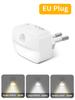 EU US Plug LED Night Light PIR Motion Sensor Lamp Nightlights For Bedroom  Hallway Stairs WC Bedside Night Lamp 3 Colors
