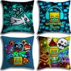 Чехол на подушку с принтом Geometry Dash 45x45 см Наволочки Декоративные для дивана, кровати, дома Персонализированные чехлы на подушки Декор для автомобиля Подарок