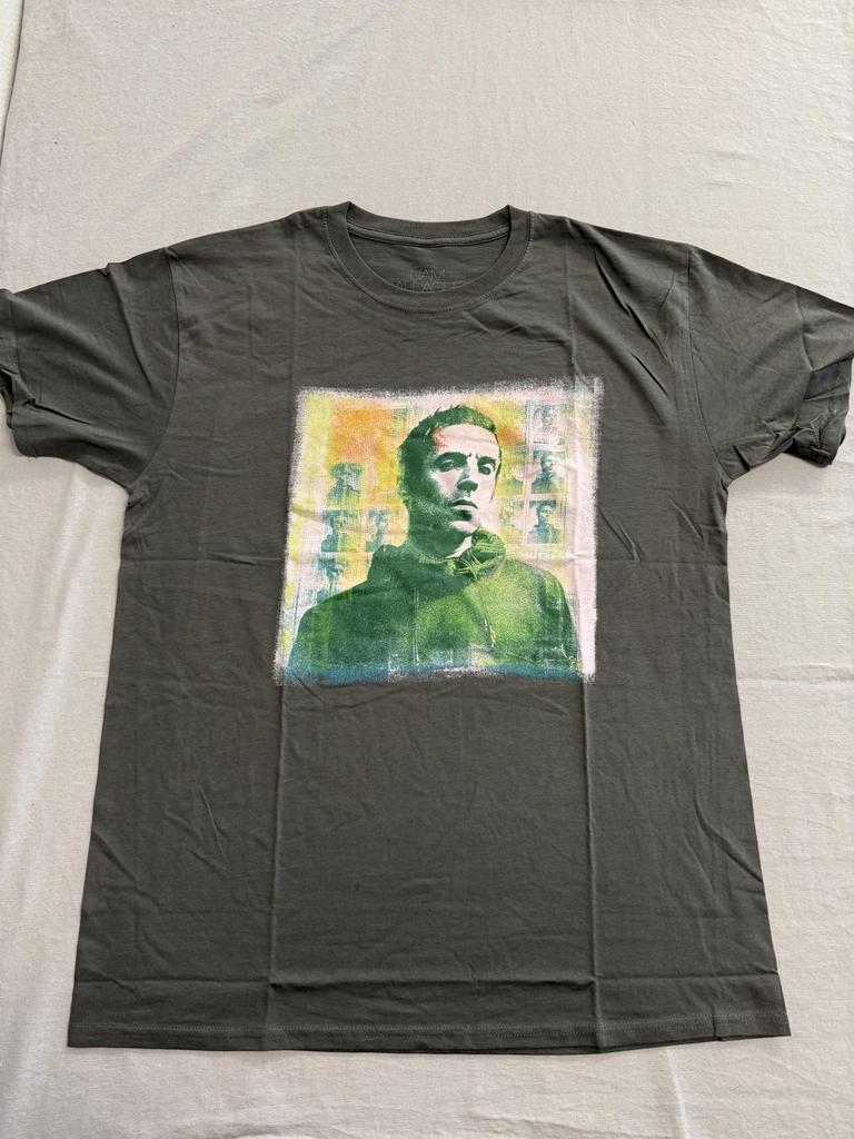 Liam Gallagher Portrait T-shirt Oasis Band Why Me Why Not L