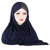 2 In 1 Bonnet Hat Excellent Skin-touch Elastic Band Long Scarf Shining Sleep Beanie