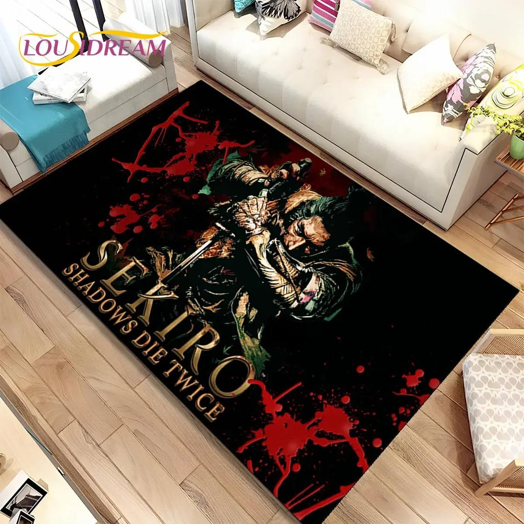 3D HD Sekiro Series Game Gamer Area Rug, Коврик для дома, гостиной, спальни, дивана, коврик для двери, декор, детские игры, нескользящий напольный коврик