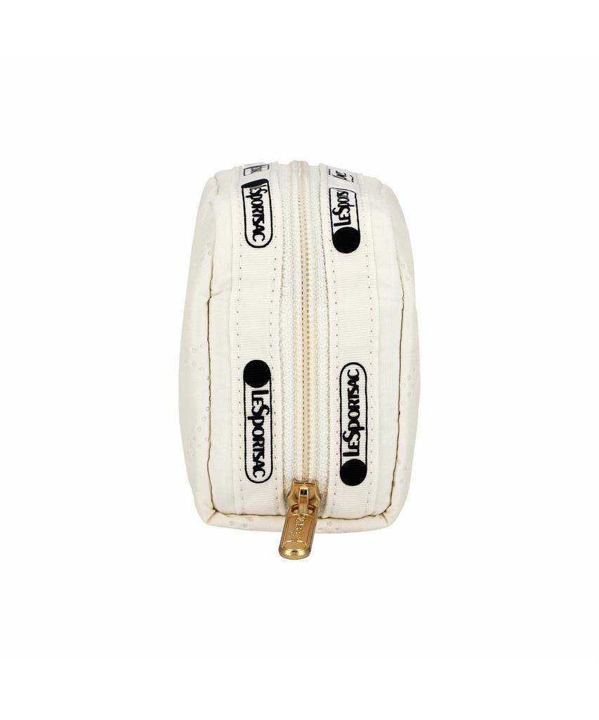 Lesportsac Кремовая Прямоугольная Косметичка с тиснением в виде Сердец [6511.He64]