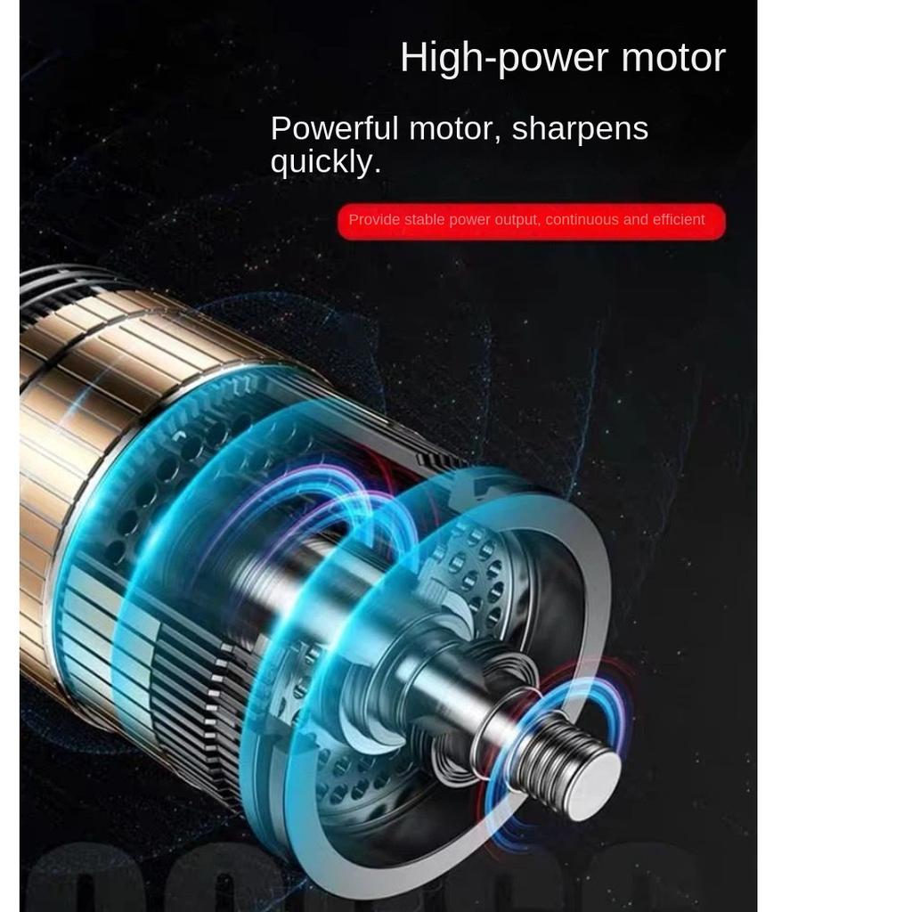 Электрическая точилка для ножей, автоматическая заточка лезвий, многофункциональная бытовая точилка для кухонных ножей с мелкозернистым камнем