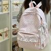 Schoolbag, Japanese-style girl's polka dot backpack, women's large capacity lightweight student backpack, cute cartoon new versatile backpack
