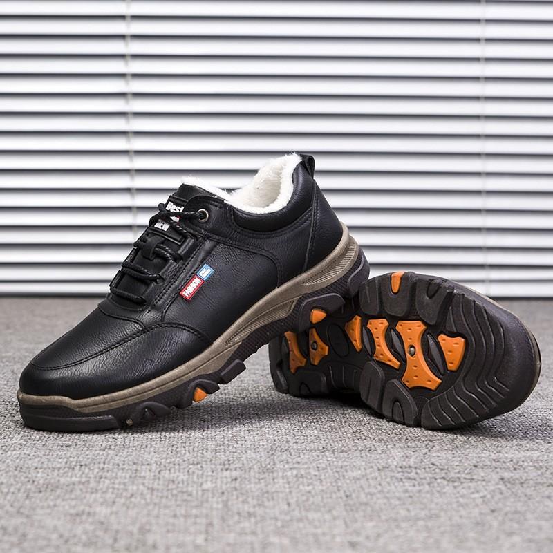 Men's Models Single Cotton Fall and Winter Casual Sneakers Household Low Casual Comfortable Men Boots Autumn Winter Warm Men Shoes