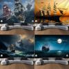 Nautical Scenery Pirate Pattern Tapestry Bedroom Living Room Tapestry Home Wall Decoration Tapestry