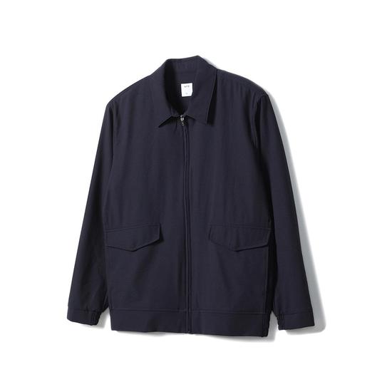 Seersucker Blouson Jacket Navy