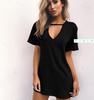 Летнее сексуальное свободное повседневное платье с глубоким v-образным вырезом и короткими рукавами для женщин