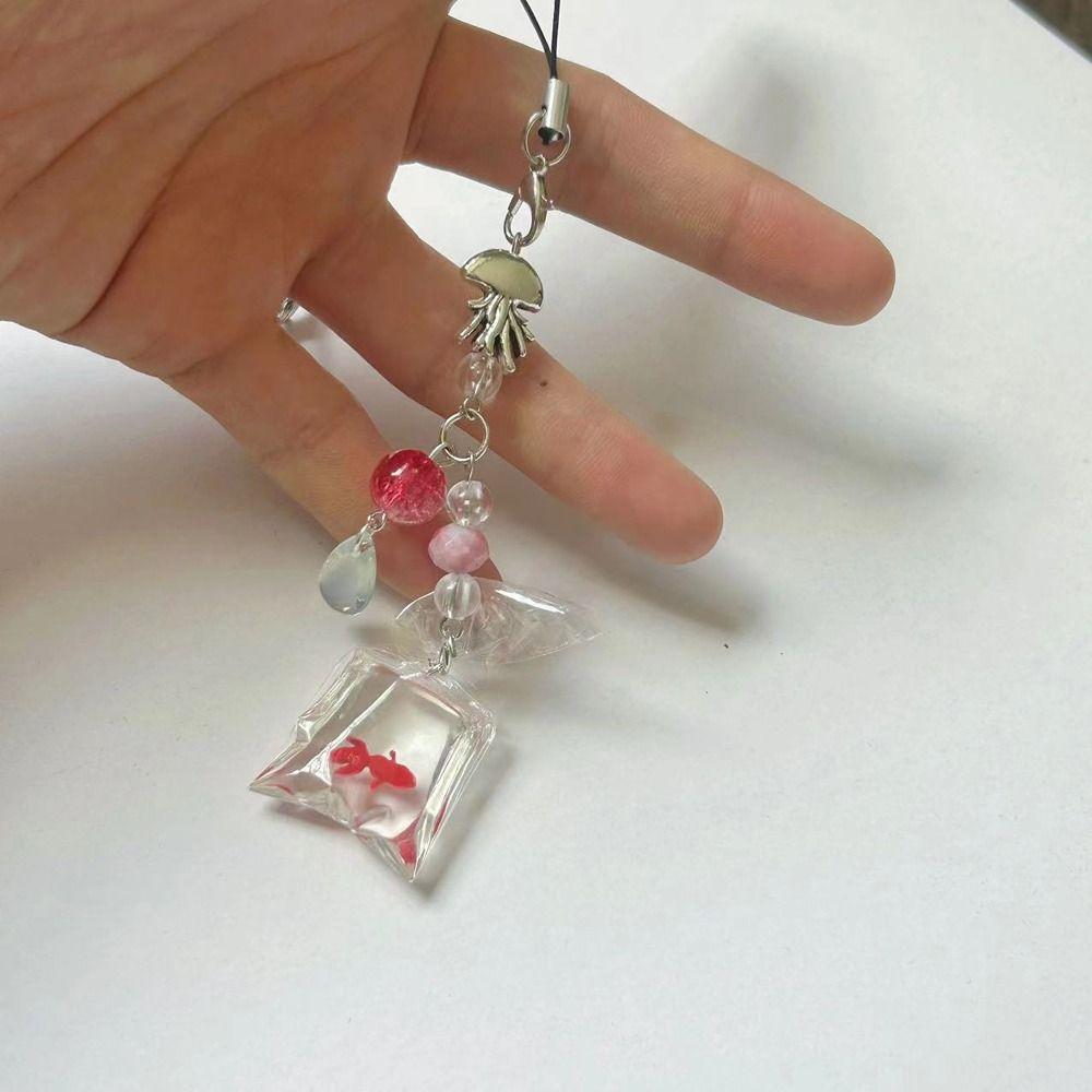 Phone Charm Fish Phone Chain Sweet Y2K Mobile Lanyard Phone Case Cell Phone Strap Girls Women