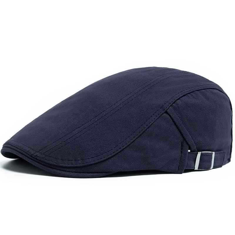 Men's Berets Classic Casual Solid Color Newsboy Cap Fashion Vintage Cotton Visor Hats For Men Summer Beret Higher Quality
