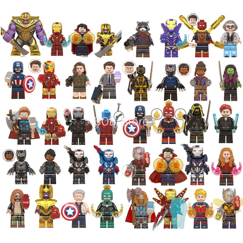 Мстители Супергерои Marvel Танос Тор Капитан Америка Конструктор Игрушки Минифигурки