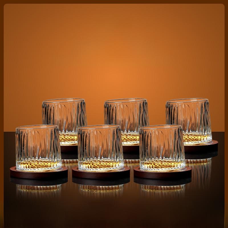 Luxury Whiskey Glass Crystal Rotating Cup Stress Relief Beer Cup Elegant Classic Design for Fine Dining And Beverages