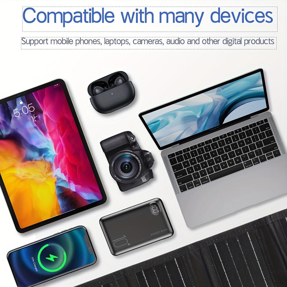 Складное солнечное зарядное устройство мощностью 60 Вт с высоким коэффициентом преобразования, подходит для мобильных телефонов, iPhone, iPad, ноутбуков, кемпинга и поездок на автодоме