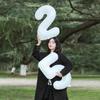 Ветер 32-дюймовый белый алюминиевый пленочный цифровой шар, оформление сцены для вечеринки на открытом воздухе в честь первого дня рождения, фото