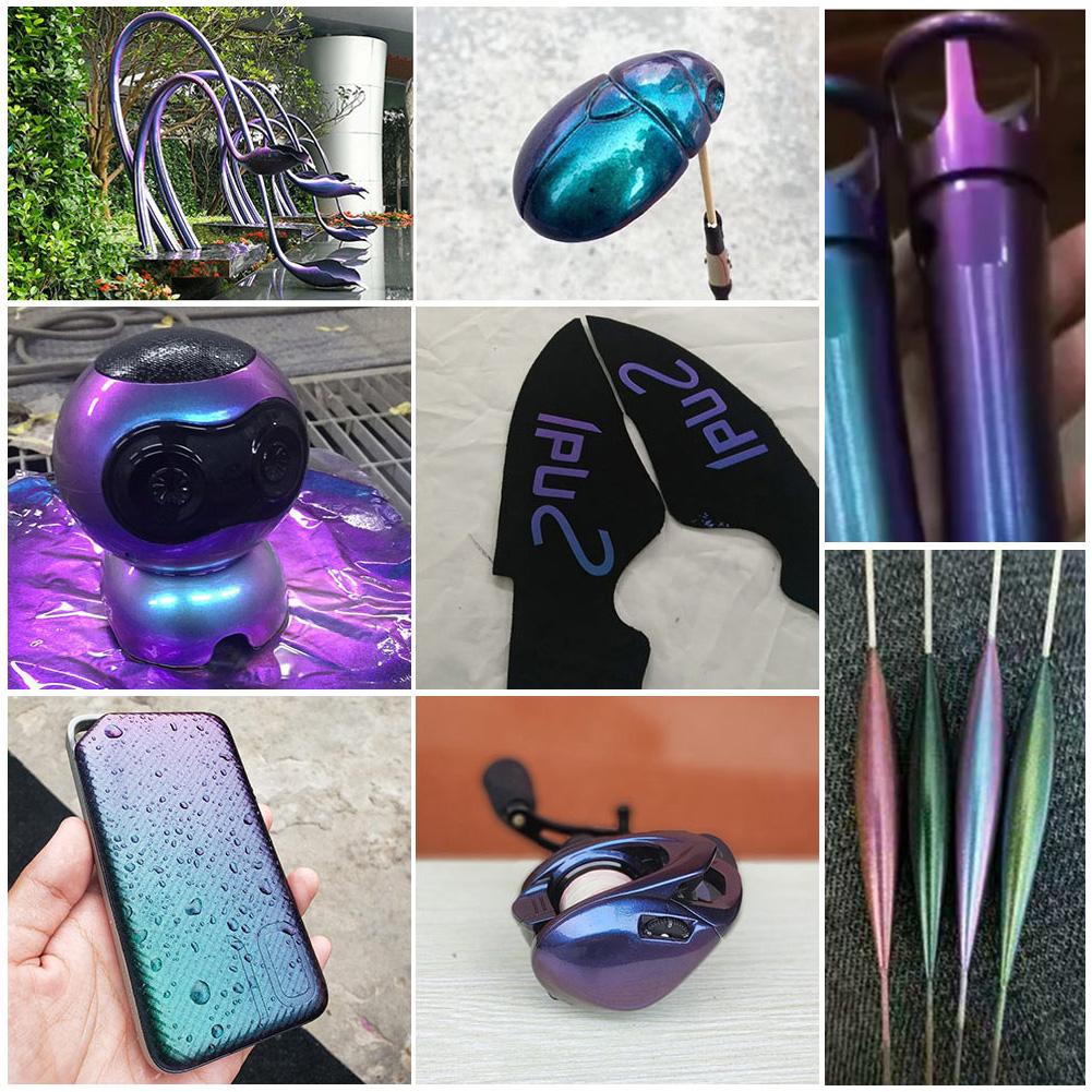 Chameleon Pigment Acrylic Paint Powder Coating For Car Painting Automotive Chameleon 10g Powder Crafts Nail Decorations