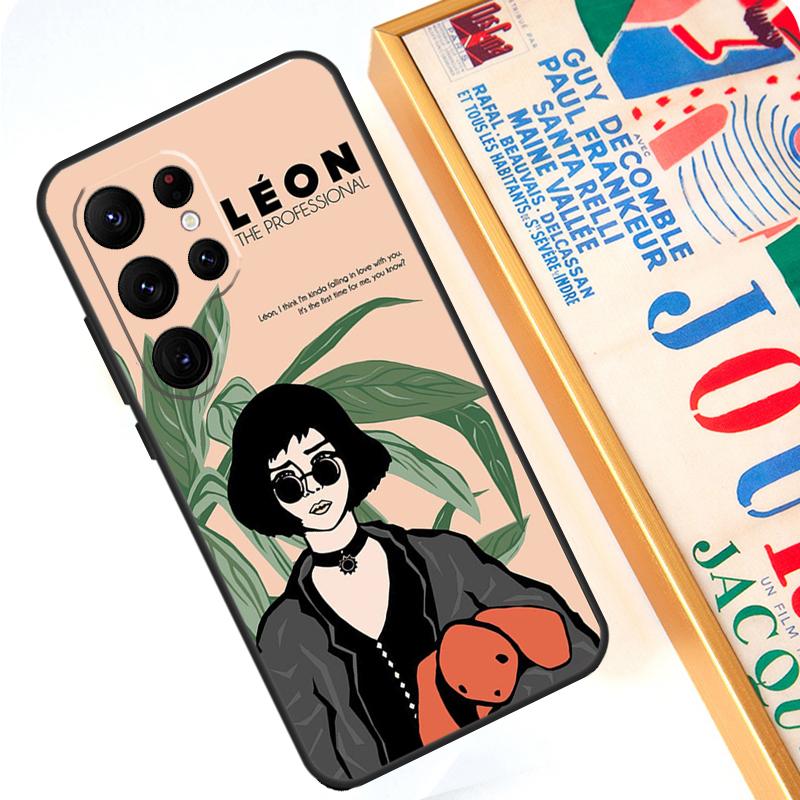 Leon The Professional Case For Samsung Galaxy S24 S23 Ultra S22 Note 20 Note 10 Plus S8 S9 S10 S21 S20 FE Cover