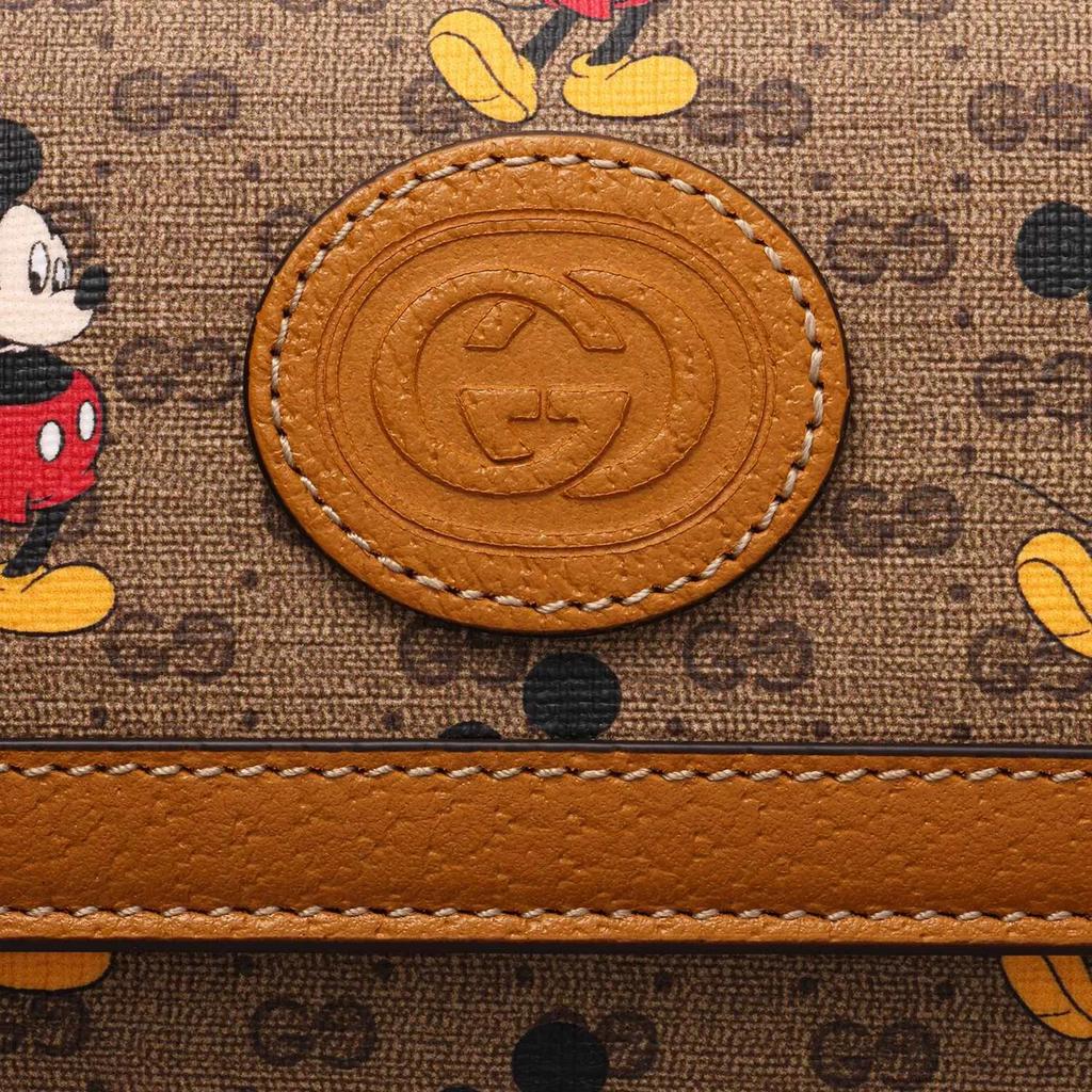 GUCCI Disney , Leather Wallet Regular Unisex Brown Yellow (Unisex) Wallets 602530 HWUBM 8559